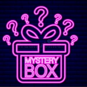 Neon Pink Mystery Box Sign